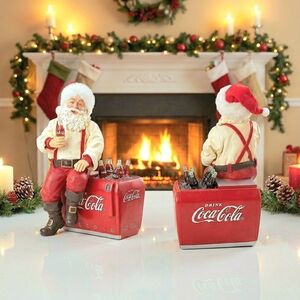 Kurt S. Adler Kurt Adler 10.5-Inch Coca-Cola Santa Sitting on Cooler Table Piece